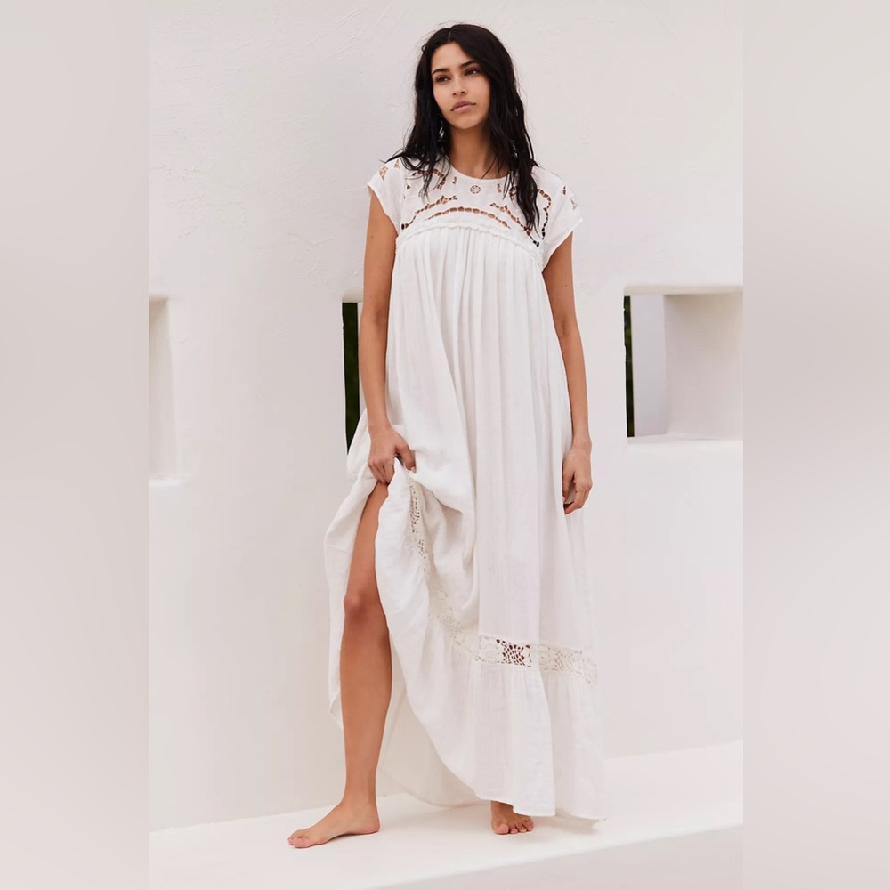 Free People White Maxi Dress